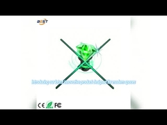 Ventilador holográfico interactivo 3D LED, cubierta holográfica de aspas, soluciones de varios tamaños