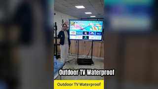 TV exterior impermeable IP55/IP66 | Pantalla comercial de alto brillo 4K Google TV