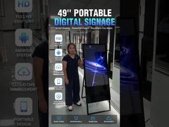 Fábrica 49" pantalla portátil ultra delgada del soporte del piso del control de la nube de Android del indicador digital