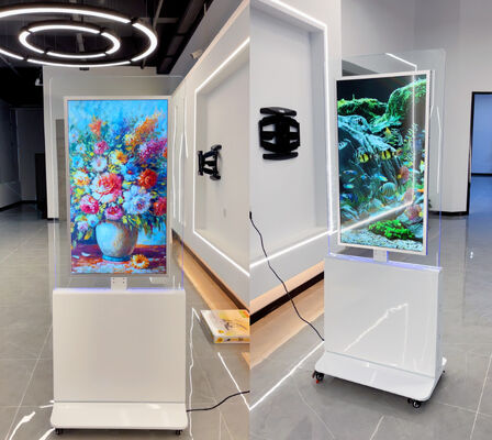 calidad  Customized Floor Stand 4K Digital Signage Display and Player Tempered Glass Digital Signage fábrica