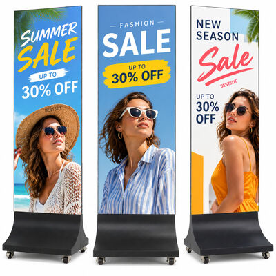 Calidad  Outdoor LED Poster Display 640x1600mm P2.5 4500nits IP65 Weatherproof Advertising Screen Fábrica