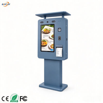 Calidad  55 Inch Outdoor Digital Ordering Kiosk IP65 Waterproof 3000 Nits Touch Screen Self Service Terminal for Drive Thru QSR Fábrica