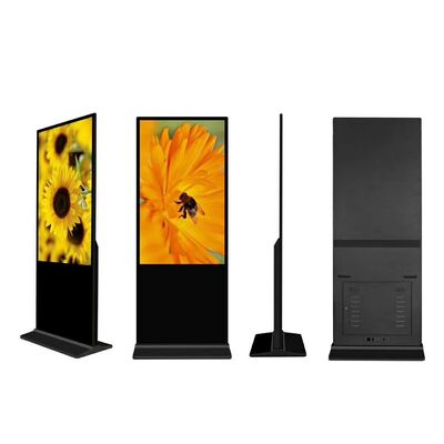 Display de señalización digital ultra delgada de 55 pulgadas con pantalla doble LCD reproductor de publicidad para publicidad de doble cara
