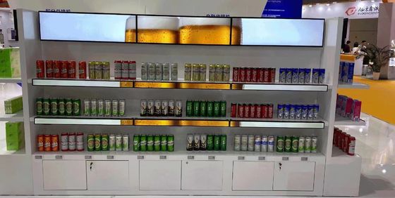 Supermercado Bar extendido pantalla LCD multilingüe pantalla de estante digital