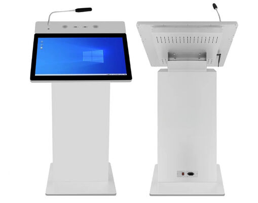 Atril de podio multimedia de alto brillo, 350 Cd/m², con 6.ª CPU Intel i5 y ángulo de visión de 178°/178° para enseñanza inteligente