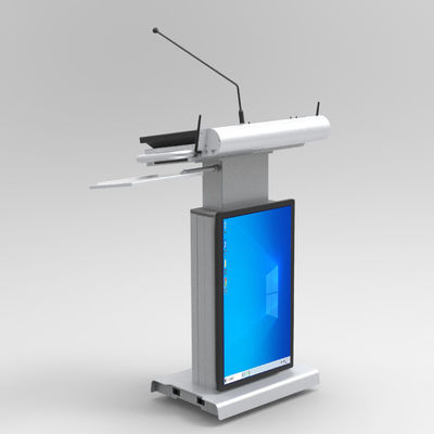 Podio Multimedia inalámbrico con micrófono y altavoz 32" pantalla frontal