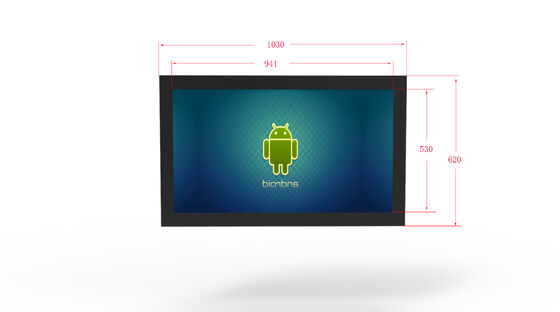 Pantalla de señalización digital inteligente montada en la pared con 2500Cd / m2 Brillo, ángulo de visión de 178°/178° y CPU Quad-core Cortex-A17