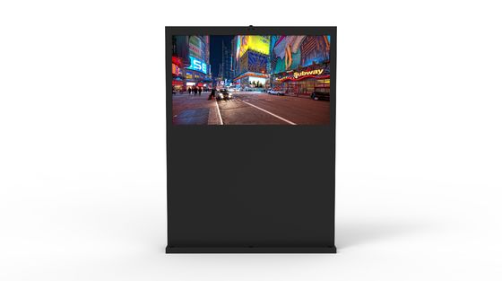 Display comercial de 55 pulgadas de pie en el exterior, reproductor publicitario de señalización digital