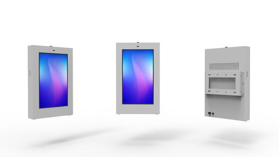IP65 Pantalla de señalización digital a pared impermeable con 2500Cd/m2 de brillo para publicidad al aire libre