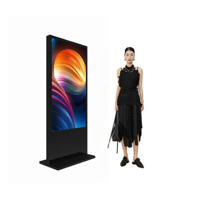 Señalización digital para exteriores de 55 pulgadas con brillo de 2500 CD/m² y pantalla táctil para quiosco publicitario