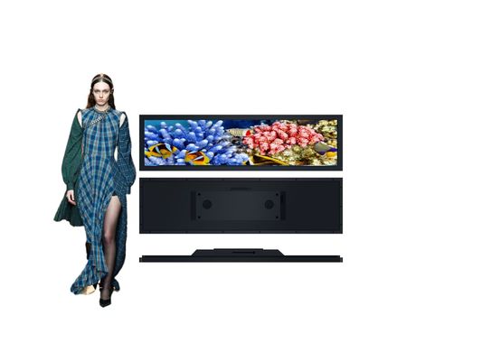 Panel LCD de 24 pulgadas con barra extendida, pantalla de barra extendida para estantes de supermercados