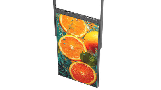 Tienda 55 65 pulgadas 2000 Nit monitores de alto brillo colgantes publicidad señalización digital pantalla de pantalla LCD de ventana