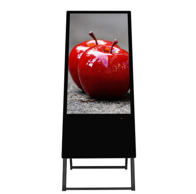 Display de señalización LCD vertical de quioscos inteligentes, señalización digital, pantalla táctil de piso de pie