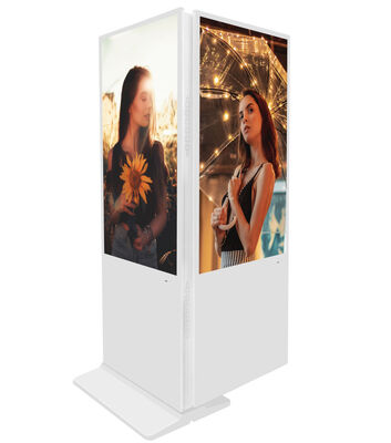 Señales digitales LCD de doble pantalla con 350 Cd/m2 de brillo y sistema operativo Android para tiendas minoristas