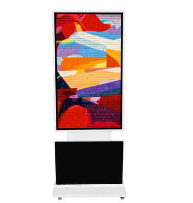 Signalización digital LCD de 43 pulgadas con función de rotación con 350 Cd / m2 Brillo para publicidad en interiores