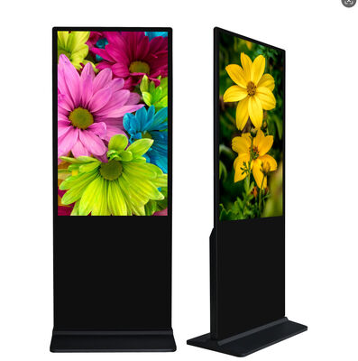 Pantalla publicitaria LCD para interiores de 32, 43 y 55 pulgadas con brillo de 350 Cd/m² y pantalla de señalización digital con sistema operativo Android