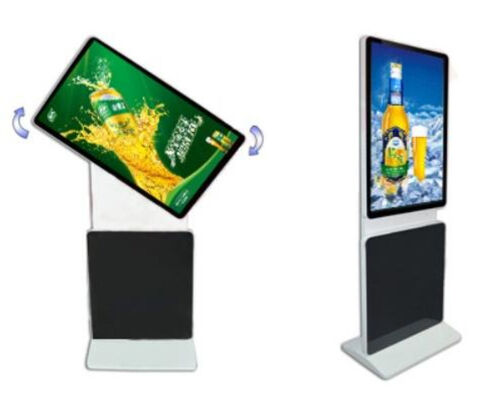 Quiosco de pantalla táctil interior con pantalla LCD vertical de señalización digital de resolución 2K y 350 Cd/m2 de brillo