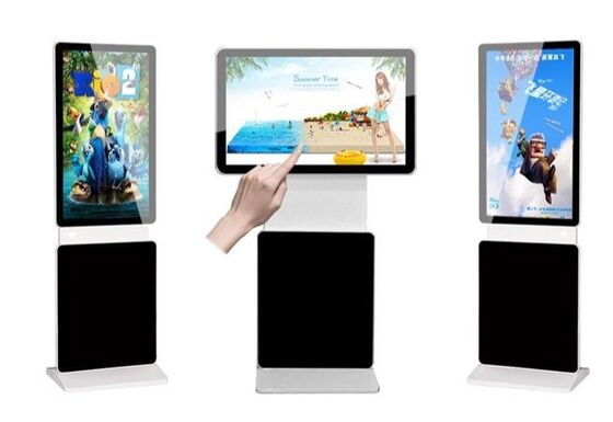 Quiosco de pantalla táctil interior con pantalla LCD vertical de señalización digital de resolución 2K y 350 Cd/m2 de brillo