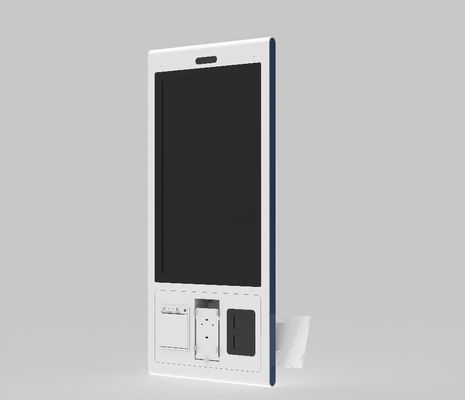 Sistema de quiosco de pago Android 27 pulgadas Restaurante de autoservicio Quiosco de pedido con impresión térmica Quiosco electrónico de autoservicio