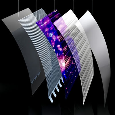 Pantalla de película LED flexible con pantalla transparente plegable con IP65 a prueba de agua para soluciones visuales de exhibición / cartelería / venta al por menor