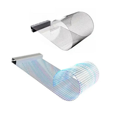 Pantalla de película LED flexible con pantalla transparente plegable con IP65 a prueba de agua para soluciones visuales de exhibición / cartelería / venta al por menor