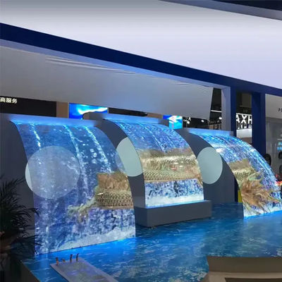 Pantalla de película LED flexible con pantalla transparente plegable con IP65 a prueba de agua para soluciones visuales de exhibición / cartelería / venta al por menor