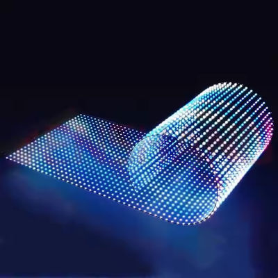 16 9 Relación de aspecto Ultra delgada de 3,9 mm Transparente pantalla de película LED para la instalación de paredes de cortina de vidrio