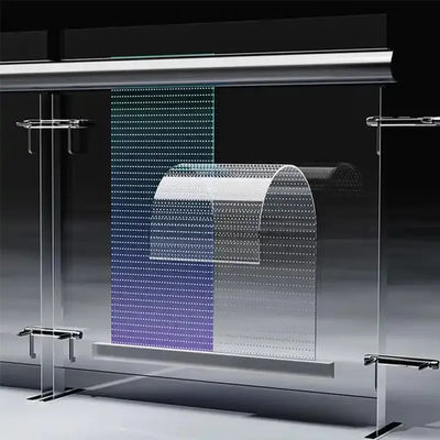 Display de película LED transparente y impermeable de alta transparencia del 85% para escaparates de tiendas minoristas