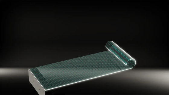 Ultra delgado 3.9mm Diseño de alta transparencia pantalla de película LED 85% Transmisibilidad de la luz 5000 nits Brillo