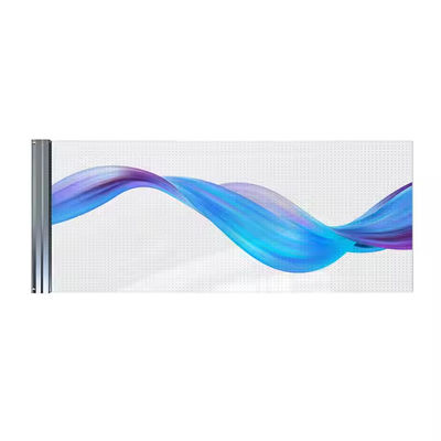 Pantalla de pantalla de película LED de vidrio flexible de alta transparencia 85% de peso ligero Tamaño personalizado para restaurantes y hoteles