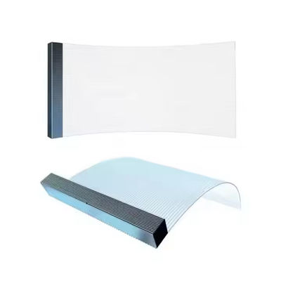 IP43 Pared de cortina de vidrio impermeable para publicidad pantalla de película LED 5000 nits Brillo 3840Hz Tasa de actualización Vertical≥140° Ángulo de visión