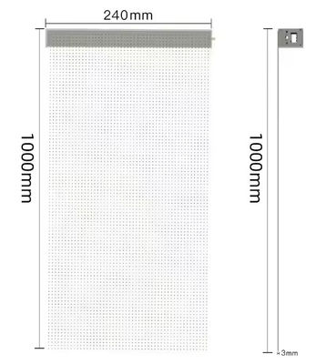 Pantalla de película transparente LED elegante Alta transparencia 85% 5000 nits Brillo ultra delgado 3.9mm Diseño tamaño personalizable