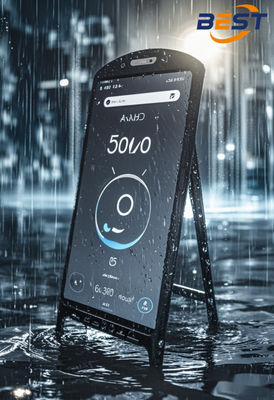 Señalización LED portátil P2.5 exterior con batería de 10H 4500Nits IP65 a prueba de agua para publicidad comercial