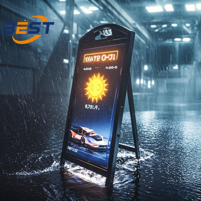 Battery-Powered Portable LED Signage con Android 9.0, IP65 a prueba de agua y 50000mAh de larga duración
