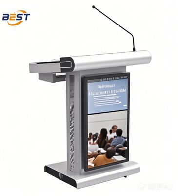 Smart Podium con Multi Points Foil Touch 350 Cd/m2 Brillo y 8 GB de RAM para presentaciones mejoradas