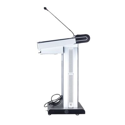 Podio digital inteligente con tablero de densidad de 720 kg/m³, revestimiento de fosfatación y gestión de cables oculta