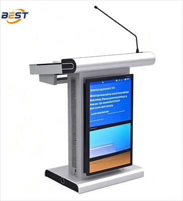 TFT 8GB de RAM Podium multimedia digital con 350 Cd/m2 Brillo y altura ergonómica de 1050 mm para presentaciones de negocios