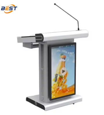 Android/Windows 7/8/10 Mobile Smart Digital Podium Gestión oculta de cables 720kg/m3 Densidad de placa de recubrimiento de fosfato