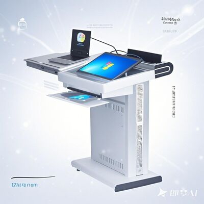TFT 8GB de RAM Podium multimedia digital con 350 Cd/m2 Brillo y altura ergonómica de 1050 mm para presentaciones de negocios