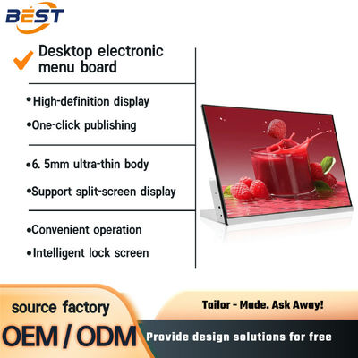 Menú de mesa digital comercial Muestra de mesa Publicidad Poster Estand Desktop Hotel