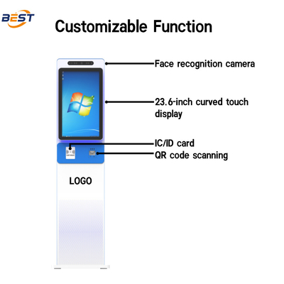 Android POS Ordering Kiosk with Printing System 23.6-65inch