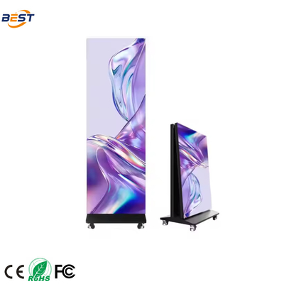 Pantalla de póster LED portátil para interiores P1.25-P2.5 4K UHD 3840x2160