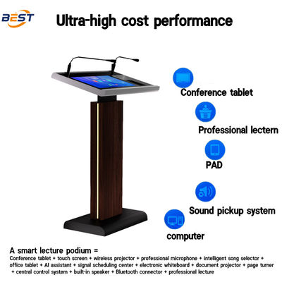 21.5 pulgadas de pantalla Digital Podium con múltiples puntos de contacto de papel y 256GB de estado sólido Drive Smart Lectern