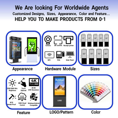 Pantalla LCD al aire libre con relación de aspecto 16: 9 50000 horas de vida útil y señalización digital de resolución 3840X2160