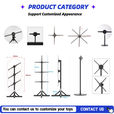 Ventilador holográfico 3D con compatibilidad con la aplicación Android para uso en interiores y soporte de empalme múltiple