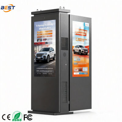Señalización al aire libre impermeable de doble cara del LCD Digital IP65 con brillo de 2500 cd