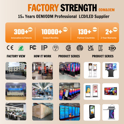 Pantalla digital Android de 21.5 pulgadas para suelo con tablero de escritura LED para publicidad interior