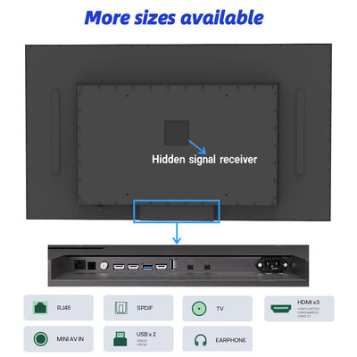 Televisor para exteriores resistente al agua IP55/IP66 con resolución 4K Ultra HD y alto brillo de 1500-3000nits para pantallas comerciales