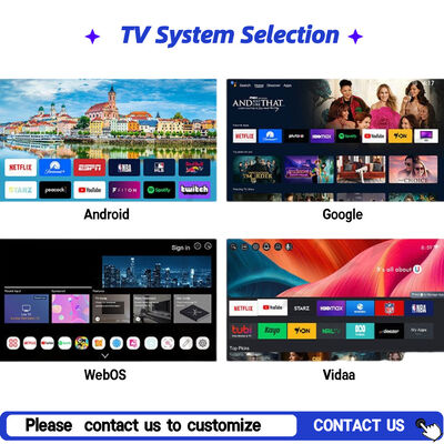 Televisión exterior impermeable con Google TV 1500-3000nits pantalla legible a la luz del sol