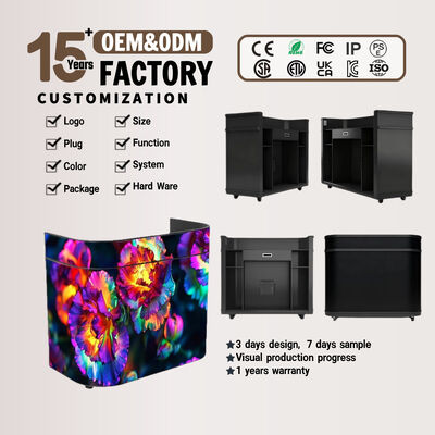 Ruedas móviles interiores Plug and Play de la pantalla LED SMD1212 del mostrador de recepción P1.8 GOB